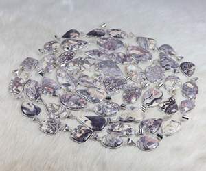 Porcelana jaspe piedra preciosa cabujón colgante Premium bisel conjunto joyería natural piedra preciosa - Product Image 5