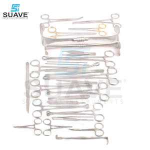 La base des instruments chirurgicaux Ensemble majeur de chirurgie de base 161 pièces utilisé pour la chirurgie à l'hôpital par SUAVE INSTRUMENTS SURGICAUX - Product Image 1