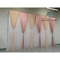 Système de support de toile en alliage d'aluminium - Support de toile de fond commercial, capacité de charge de 300 kg, installation rapide pour salons professionnels, mariages, cabines photo