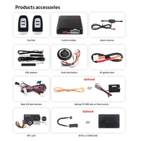 Système d'alarme de voiture EASYGUARD universel EC002-NFC-NS-AA, entrée sans clé passive et démarrage à distance du moteur, bouton de démarrage par pression
