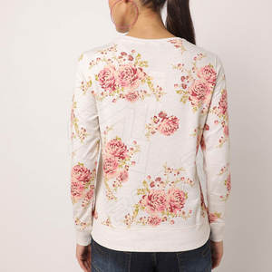 Sudadera de lana de algodón de gran tamaño para mujer lavado con ácido de invierno con logotipo personalizado con estampados personalizados mezcla de poliéster/algodón - Product Image 2