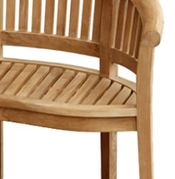 Banc et chaise de jardin en bois de teck banane d'extérieur au design moderne Caractéristiques durables