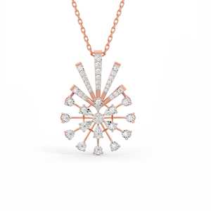 Colgante de Diamante Sinhaparni en Oro Rosa Premium con un Sofisticado Diseño de Joyería - Product Image 1