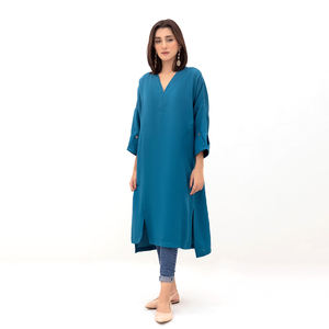 Kurtis para Mujer, Nuevo Diseño 2022, Algodón y Poliéster de Alta Calidad, Ligeros, Impresión de Logotipo Personalizado, Colores Personalizables, Servicio OEM - Product Image 1