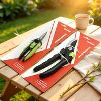 Ensemble de 2 sécateurs de jardin en acier SK5, ciseaux à cisaillement avec lames de précision pour fleurs, plantes et arbustes