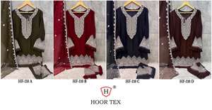 คอลเลคชั่นอีดสุดหรู: ชุดชาลวาร์ คามีซผ้าจอร์เจตต์เนื้อหนา พร้อมงานปักซาร์กัน และชิ้นส่วนเข้าชุด (ไซส์ XL-42/XXL-44) - Product Image 6