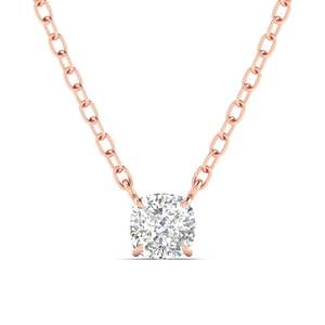Colgante de oro con diamante talla cojín de 1.00 ct, color F, claridad VS, diamante cultivado en laboratorio en oro de 14K, para bodas, compromisos y fiestas. - Product Image 2