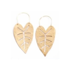 Pendientes dorados Latón Pendientes de gota hechos a mano Metal Oro de moda Accesorios de joyería de moda - Product Image 1