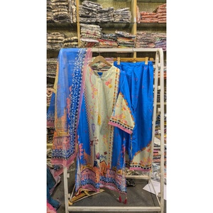 FUSION LONGUEUR 3 PIÈCES COTON SALWAR KAMEEZ GRANDE TAILLE SERIES-SL00252 - Product Image 1