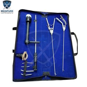 Ensemble de laparoscopie haute performance avec pinces porte-aiguille et manipulateurs utérins pour instruments chirurgicaux de gynécologie - Product Image 1