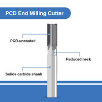 Fraise PCD, Outils CNC, Porte-fraise, Alésoir PCD, Outil de fraisage CNC diamanté, Fraise diamantée à cannelures PCD
