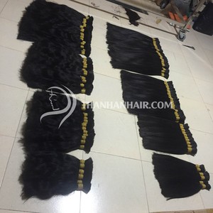 Cabello humano 100% Natural de alta calidad, cabello humano natural liso de hueso recto 100%, cabello humano virgen sin procesar - Product Image 5