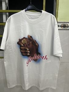 เสื้อยืดผ้าถักแบบ100% ผ้าคอตตอนแห้งเร็วสำหรับผู้ชายเสื้อยืดโอเวอร์ไซส์ออกแบบได้ตามต้องการสำหรับทุกเพศสไตล์เวียดนาม280gsm ระบายอากาศได้พิมพ์ลาย - Product Image 3