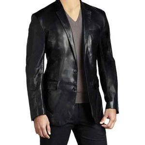 Nueva Ropa Casual de Invierno 2025, Chaqueta de Cuero Genuino de Alta Calidad para Hombre, Color Personalizado, Impermeable, Estilo Urbano sin Cuello - Product Image 1