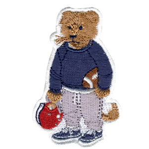 Nueva moda forma de oso logotipo personalizado parches bordados hierro en lindo Animal parches bordados para tela - Product Image 1