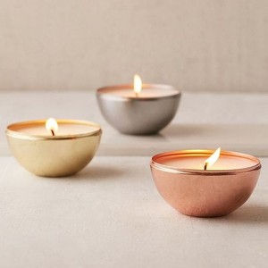 Bol à bougie en métal personnalisé de petite taille, de haute qualité, électro-plaqué, décoration d'intérieur, récipient à bougie pour table - Product Image 5