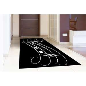Tapis imprimé - Clé de Sol, Chambre de Fille, Noir et Blanc, Salle de Musique, Art, Extérieur, Bureau, Décoration de Salon, Tapis de Couloir, Tapis Doux à Poils Longs - Product Image 2