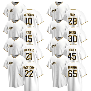 Camisetas de Béisbol Personalizadas para Hombre, Jersey Local de Pittsburgh 2025, Tallas Grandes, con Logos Blancos Bordados Incluidos - Product Image 1