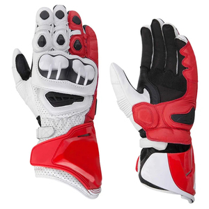 Gants de course en cuir personnalisés, à doigts entiers, compatibles écran tactile, respirants, imperméables, à manchette longue, pour moto, sports de plein air, unisexe - Product Image 1