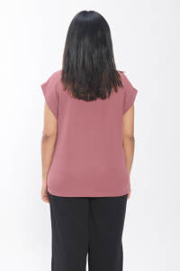 Elegante Waffle Knit Cap Sleeve Mujeres Top Ajuste relajado Ligero Cuello redondo Oficina Casual Texturizado Tela Uso diario Exportador - Product Image 3