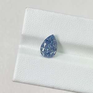 2.00 CT VS1-VS2 VIVID Lab Grown Pear Cut Blue Color Loose Diamonds Certified by IGI with Certificate - Product Image 1