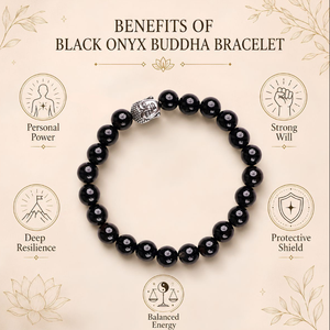 High Quality <b>bracelet</b> black Onyx Buddha <b>Beads</b> Stone <b>Bracelet</b> Crystal Gemstone Fashion Jewelry <b>Men</b> and Women Gift Energy - Product Image 5