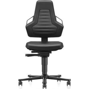Supertec Fabric Swivel Office Chair Black/<b>Grey</b> 450-600mm BIMOS Comfortable & Durable - Product Image 4