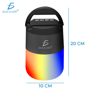 Altoparlante Bluetooth Portatile con Luci LED RGB, Mini USB, Aux, Microfono, Alimentazione DC, in Plastica, per Feste all'Aperto - Product Image 4
