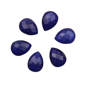 Alta calidad 12x16mm lapislázuli facetado forma de pera Briolette calibrado piedra preciosa suelta para la fabricación de joyas suministro al por mayor - Product Image 1