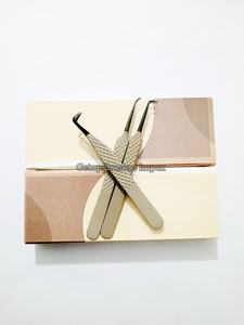 Pinza de Extensión de Pestañas de Alta Calidad con Punta de Plasma Negra de 90 Grados, Recubrimiento en Polvo Latte, Logotipo Personalizado, Instrumento de Belleza - Product Image 4