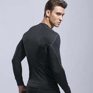 Camiseta Deportiva de Poliéster para Hombre, Transpirable, de Compresión, para Gimnasio, Running, Fitness, Entrenamiento, Culturismo, con Decoración de Malla Frontal - Product Image 2