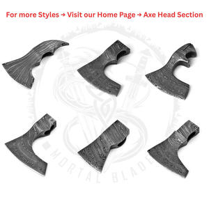 Damascus Steel Hand Forged <b>Axe</b> Head Top Quality Outdoor Hand Forged Damascus Steel <b>Axe</b> Head for Hunting - Product Image 4