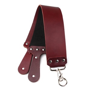 Kit de Afeitado para Barbería, Navaja de Afeitar Recta de Acero Inoxidable, Cuero Genuino, Afilador de Cuero, Totalmente Personalizable - Product Image 1