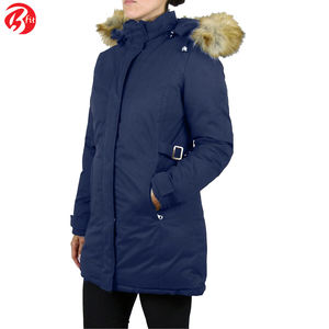 Cotton Padded Coat Solid Color Women Parka <b>Jacket</b> Custom Design <b>Ladies</b> Long Sleeve Parka <b>Jacket</b> - Product Image 4