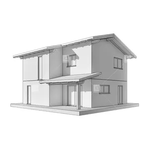 135平方米高品质意大利经典设计豪华预制房屋木材技术在意大利抗震和可持续发展。