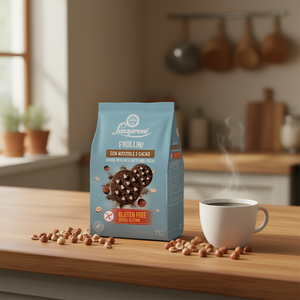 Galletas Crujientes Dulces Sin Gluten Lazzaroni con Cacao y Avellanas en Bolsa de 200g X 10 Unidades - Product Image 3