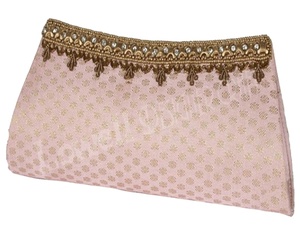 Bolso de Mano Casual para Mujer Lowellcraft, Correa de Cadena Desmontable, Bordado a Mano, Bolso de Noche Hecho a Mano, Satén - Product Image 1