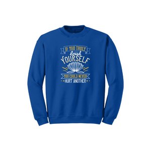 Sweat-shirt en mélange de coton avec des thèmes de bouddha imprimés Style décontracté 12 options de couleur 260-280 Placement de conception personnalisable GSM lourd - Product Image 4