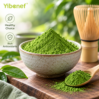 Poudre de Matcha Yibenef de qualité cérémonielle, thé vert biologique en poudre, marque privée, OEM, vente en gros pour les cafés et l'industrie alimentaire