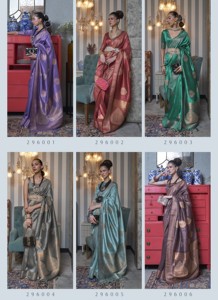 Saree en soie douce très exclusif avec tissage en cuivre riche Royal Kanchi Bordere pour les mariages et les fêtes Costume de style pakistanais - Product Image 6