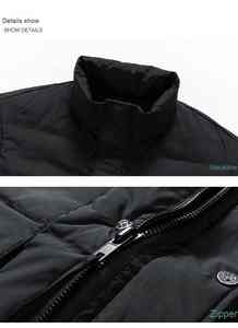 Veste de travail d'hiver en duvet personnalisée pour hommes, couples, style décontracté et tendance avec veste en duvet de canard blanc - Product Image 3