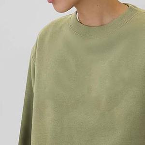 Sweatshirts pour femmes sur mesure 100% coton respirant décontracté Streetwear solide léger Quickdry Sweatshirts Logo personnalisé - Product Image 4