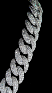 20mm <b>moissanite</b> diamond cuban chain 925 silver 80ct iced out <b>necklace</b> - Product Image 4