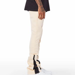 Wholesale Manufacturing Plain Color <b>Joggers</b> <b>Stacked</b> Sweatpants Drawstring Closure Flare Sweatpants With Custom Private Label - Product Image 5