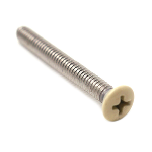 Tornillo Phillips de Cabeza Cónica con Tapa de Plástico Beige, Acero Inoxidable SS304, Totalmente Roscado, Fijación OEM para Paneles de Pared Interiores - Product Image 1