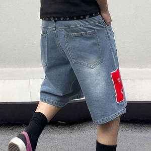 Pantalones cortos de mezclilla de estilo único para hombres de secado rápido y transpirables tamaños personalizados disponibles a pedido para hombres pantalones cortos de mezclilla - Product Image 2