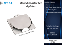 Meilleure vente en gros Ensemble de sous-verres en acier inoxydable pour café, thé, table à manger, décoration, coffret cadeau
