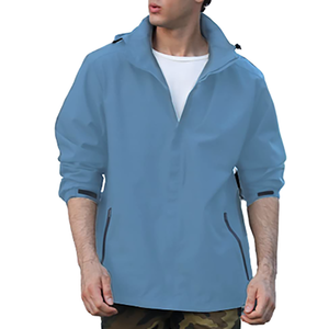 Chaqueta Impermeable de Senderismo con Capucha, Cuello Alto, Mangas Largas, Transpirable, Cálida y Casual - Product Image 4