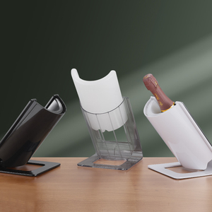 Miglior Design Made in Italy Wine Cooler per mantenere bottiglie di vino fresche per festa usa finitura argento opaco senza ghiaccio in metallo e plastica - Product Image 5