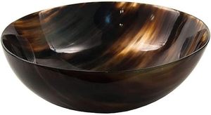 Tazón para Ensalada de Cuerno Pulido, Hecho a Mano, Orgánico, con Diseño Grabado, Ecológico, Ligero, Apto para Lavavajillas, Ideal para Fiestas - Product Image 2